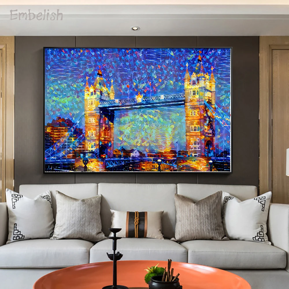 Embelish 1 шт. хит продаж башня мост Лондон Англия здание настенное искусство