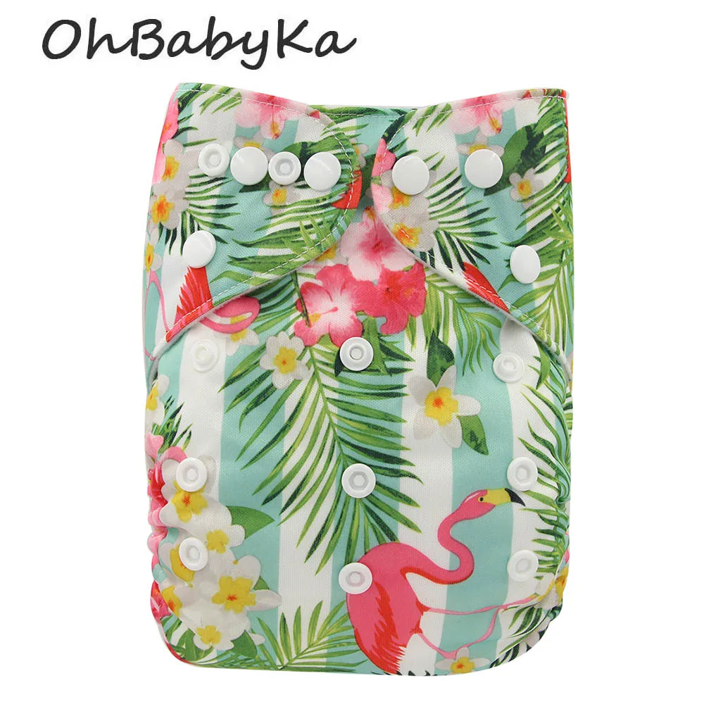 Ohbabyka тканевые моющиеся подгузники многоразовые меняющиеся рождественские с единорогом тканевые подгузники для новорожденных PUL Тренировочные Водонепроницаемые штаны
