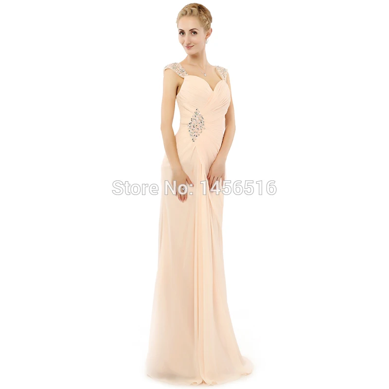picture color Vestidos De Festa Очаровательная Стиль оболочка Кепки рукавом из бисера Длина пола Длинные шифон особых поводов реального выпускного платья Длинные - Цвет: picture color