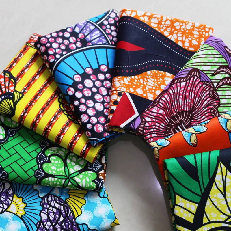 1 ярд ткани с африканским принтом 100% хлопок ткань анкары (длина) * 115 см (ширина) |