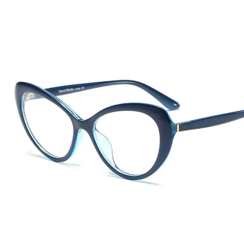 Fashion Cat Progressive Multifocal Lens Reading Glasses Ladies Women Near&Far Sight Eyeglasses Ultralight with box FML - Цвет оправы: blue