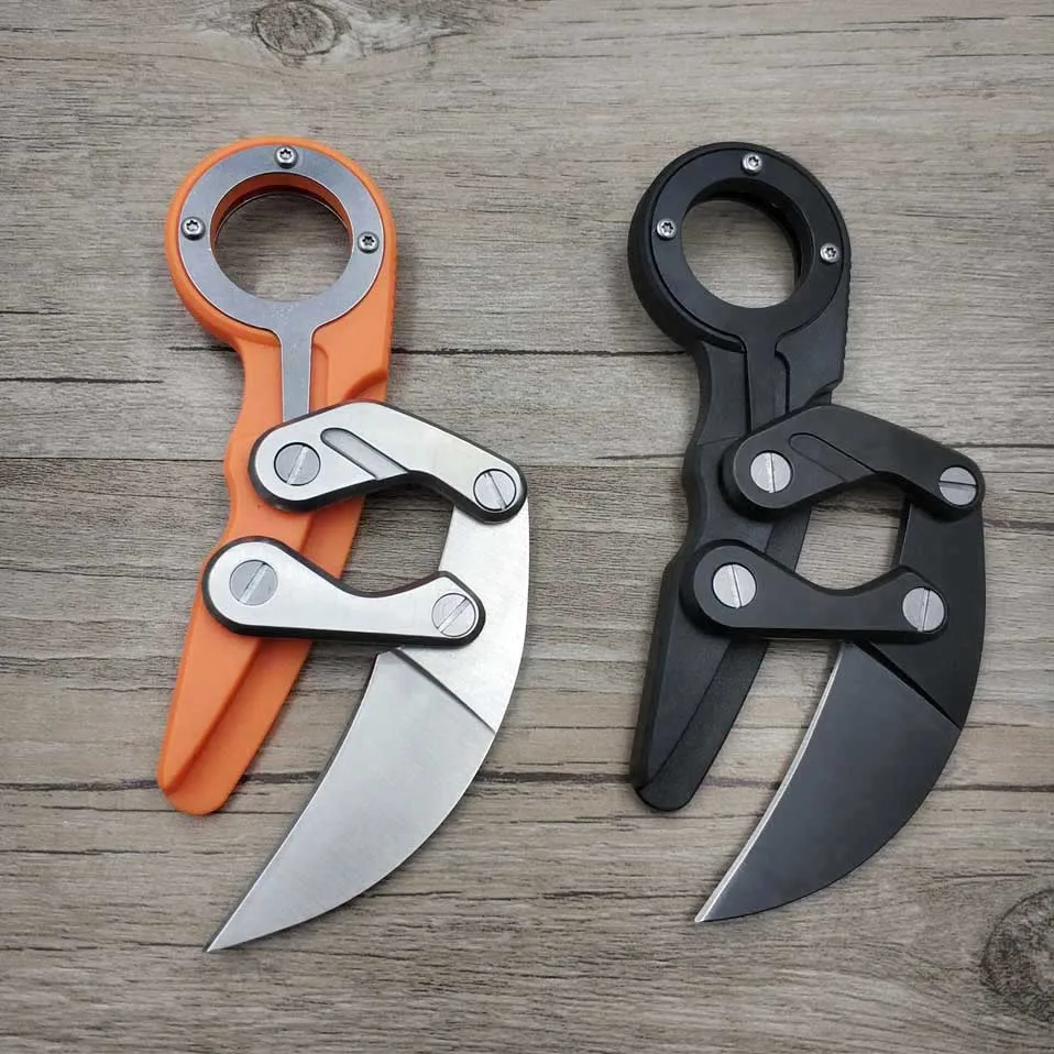 Прямая поставка, складной карманный нож karambit из нержавеющей стали+ ABS, портативный механический коготь счетчика, тактический спасательный резак