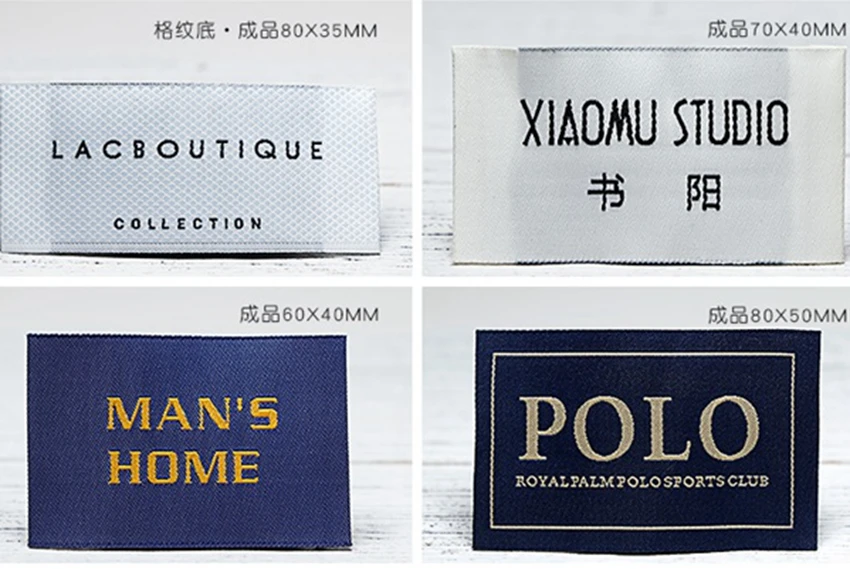 

ZeQi Custom woven labels clothing label 1000pcs free shipping