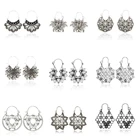 Docona марочные висячие серьги в виде цветка античного золота с Сотами для женщин и девушек полые Подвесные серьги геометрической формы Pendientes