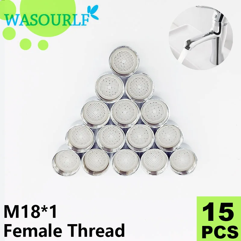 WASOURLF 15 шт. Хорошее качество 18 мм Женский аэратор с резьбой M18 * 1 кран пузырьковый