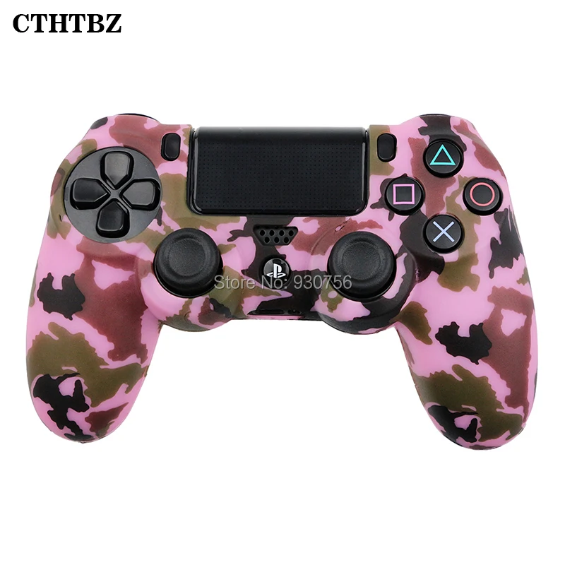 Камуфляжный защитный резиновый силиконовый чехол для PS4 Slim Pro беспроводной