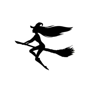 14,6*11,7 см Горячая сексуальная ведьма Хеллоуина виниловые наклейки на машину наклейки на покрытия тела черныйСеребряный C7-0846