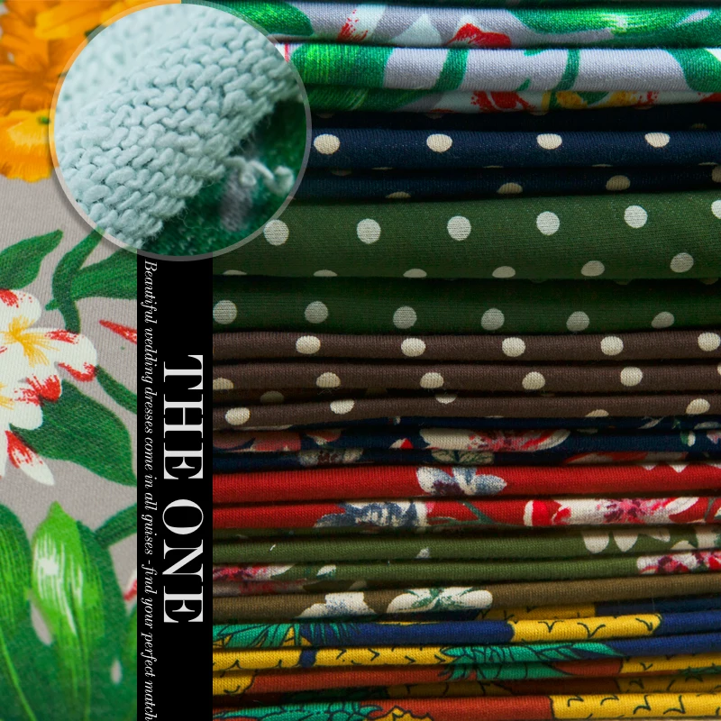 10 видов: трикотажная эластичная ткань из чистого хлопка ананас цветочный узор в