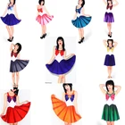 Горячая распродажа 10 цветов сексуальный аниме красивый Солдат Сейлор Мун Лолита Хэллоуин костюм для женщин необычный Рождественский студенческий косплей платье