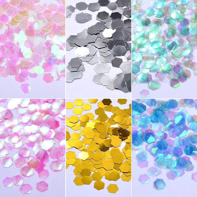 Ногтей Блестки Русалка шестиугольник блеск листы для DIY маникюр Книги по