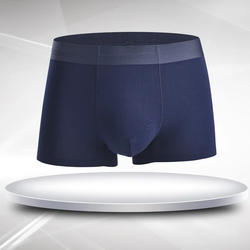 Luxury Men Boxer Ultra Thin Modal Silk Cotton Boxers Breathable Smooth Vintage Solid Mens Underwear 2pcs/lot | Мужская одежда