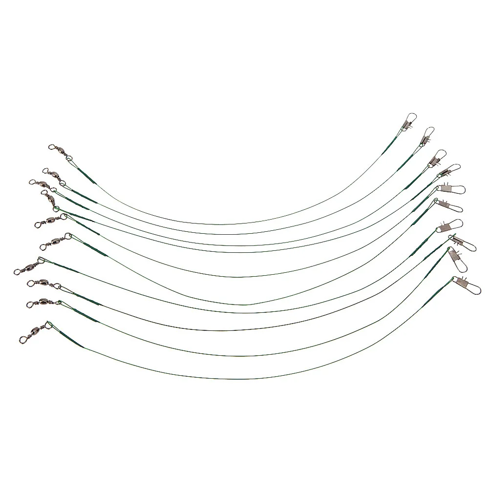10 шт./компл. Рыболовная Приманка леска Trace Wire Leader Вертлюг Акула рыболовная
