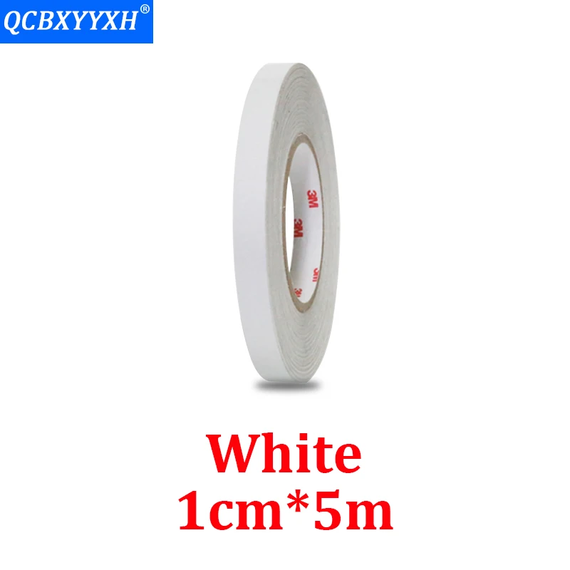 Белый QCBXYYXH, 5 м* 1 см, светоотражающие полоски, наклейки для автомобиля, Стайлинг, украшение для мотоцикла, для автомобилей, безопасности велосипеда Предупреждение ющие клейкие ленты - Цвет: Белый