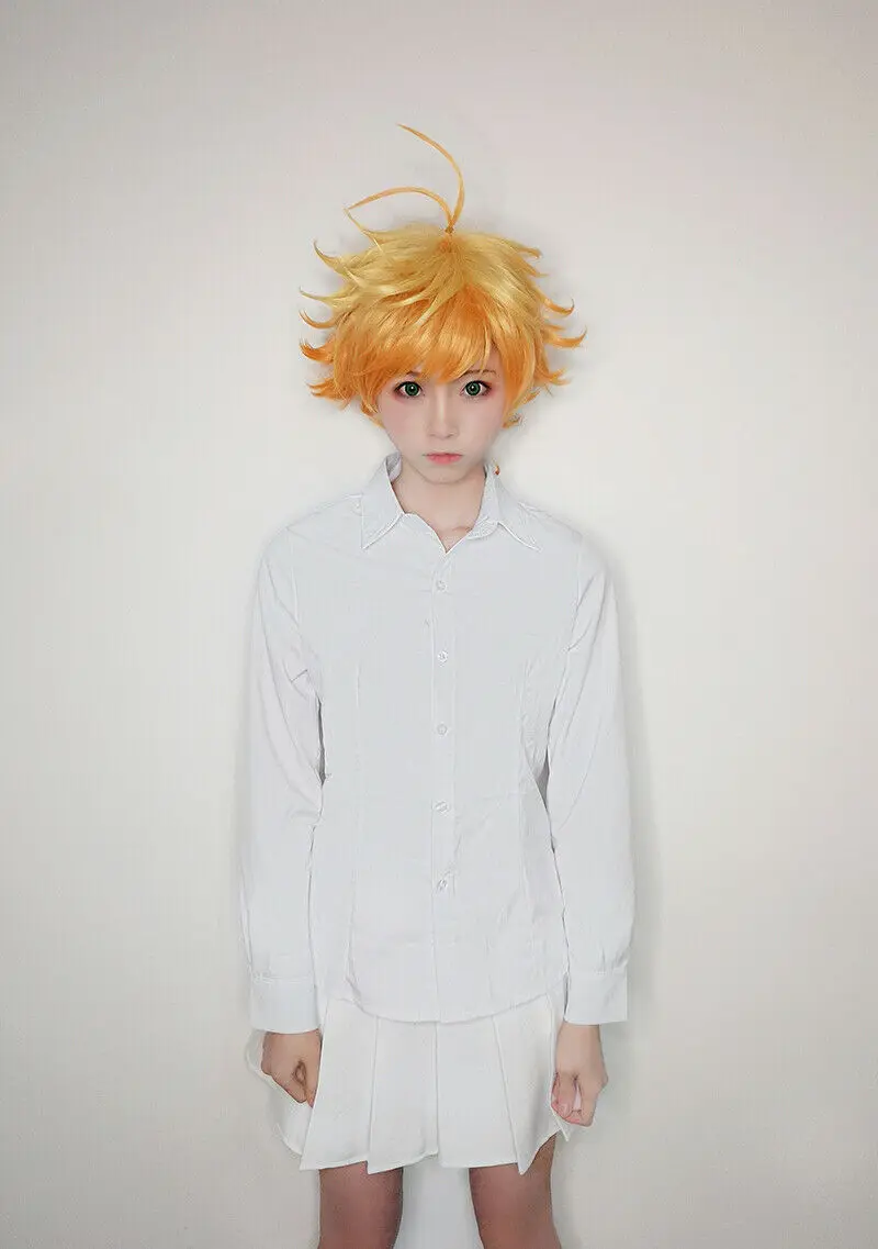 Парик для косплея аниме Yakusoku no Neverland мужчин и женщин парик оранжевый |