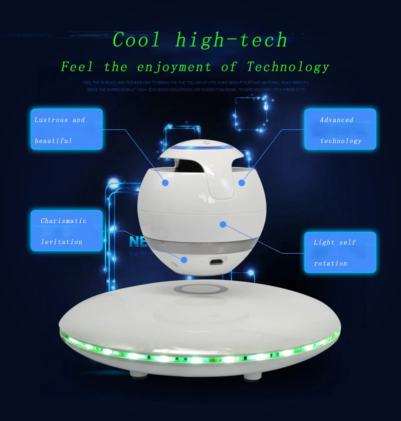 Смарт Bluetooth динамик оригинальная Магнитная подвеска технология 360 градусов стерео объемный бас сенсорное управление HD hands-free вызов
