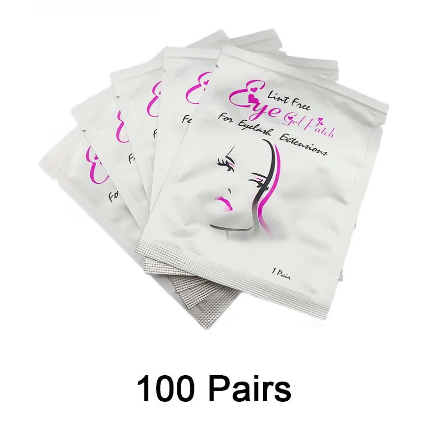 100pairs Girl 25/50/100 штук, подушечки для глаз патч комплект, ресниц для наращивания колодки натуральный гидрогель кругов под глазами гелевые подушечки набор «сделай сам» для наращивания ресниц - Цвет: 100pairs Girl