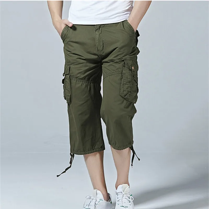2018 Men Summer Cargo Shorts casual men Mens Short Pants Clothing 100% Cotton Work Casual size 30-40 | Мужская одежда