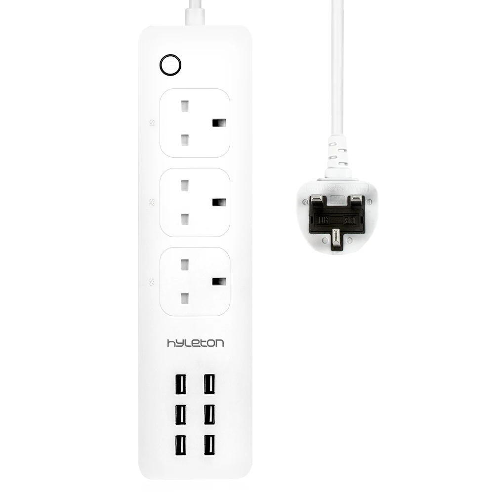 Hyleton, умная силовая полоса, Wi-Fi разъем, 3 розетки переменного тока, 4 USB, EU/uk/us, пульт дистанционного управления, умный дом, переключатель управления для бытовой техники
