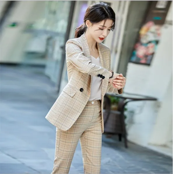 Женские облегающие брюки и блейзеры корейские офисные костюмы из двух предметов