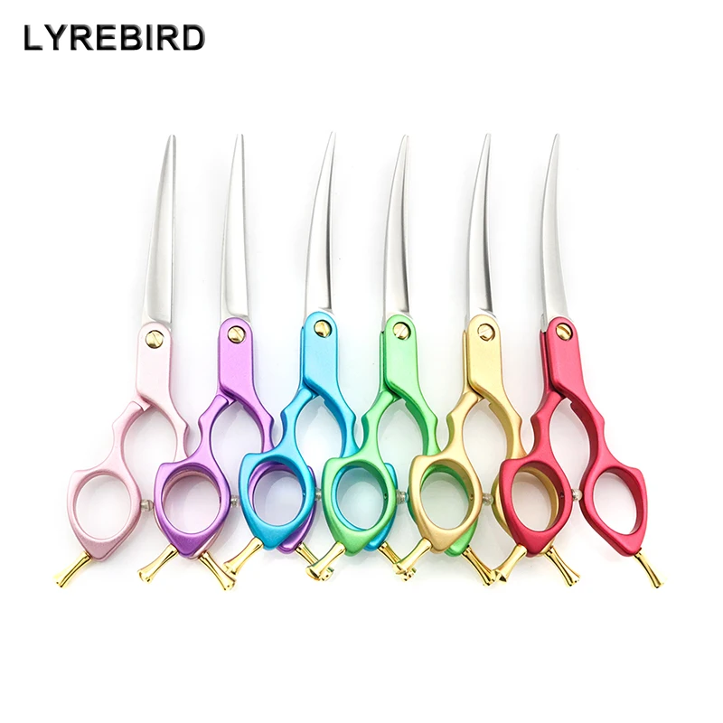 

Professional Pet Dog Grooming Scissors Curved 6 Inch Curved Scissors Light weight 6 color Super JP440C Lyrebird TOP CLASS NEW