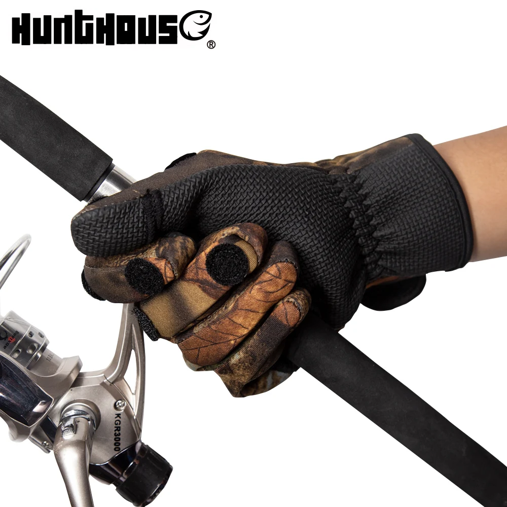 Hunthouse winter fishing gloves Glove Pesca men's waterproof peche Gant mitten hunting accessories | Спорт и развлечения