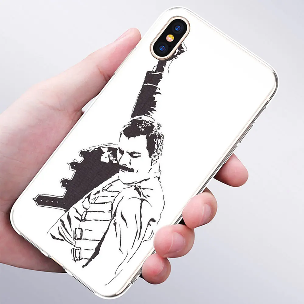 Модный силиконовый чехол-накладка queen band для Apple IPhone 11 Pro XS Max X XR 7 8 6 6s Plus 5s SE, мягкие чехлы из ТПУ - Цвет: 010
