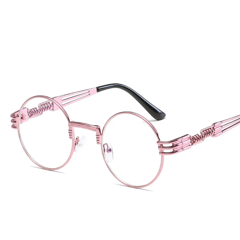 Ретро 3 цвета прозрачные линзы стеклянные женские очки Золотая оправа круглая