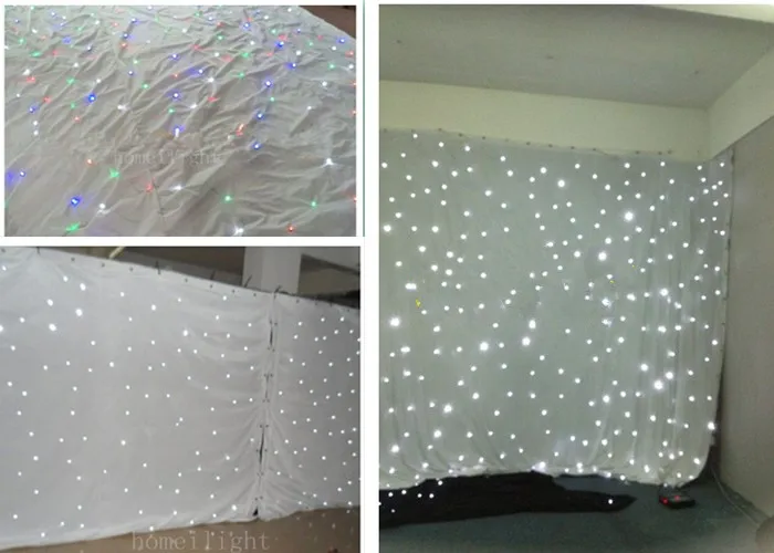 2*3 м Светодиодная белая занавеска с эффектом звезд для свадебного украшения|led star