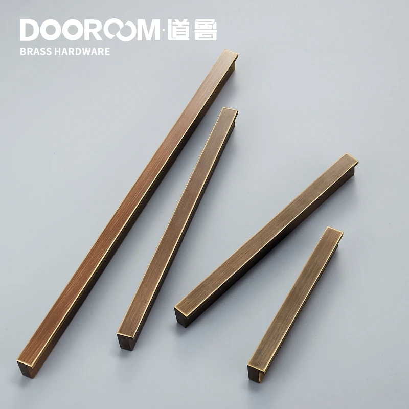 Dooroom Zoe латунные мебельные ручки длинные современные матовые шкаф комод шкаф двери Ящики ручки