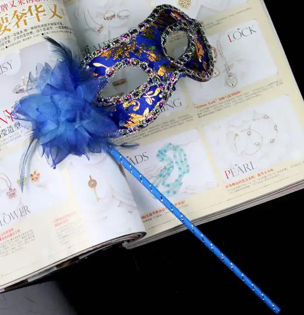 Венецианский маскарадный Музыкальный шар маска на палке костюм Марди Грас eyemask