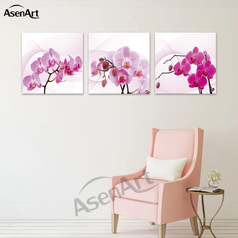 Бабочка Орхидея фаленопсис настенный китайский Арт холст картины маслом для
