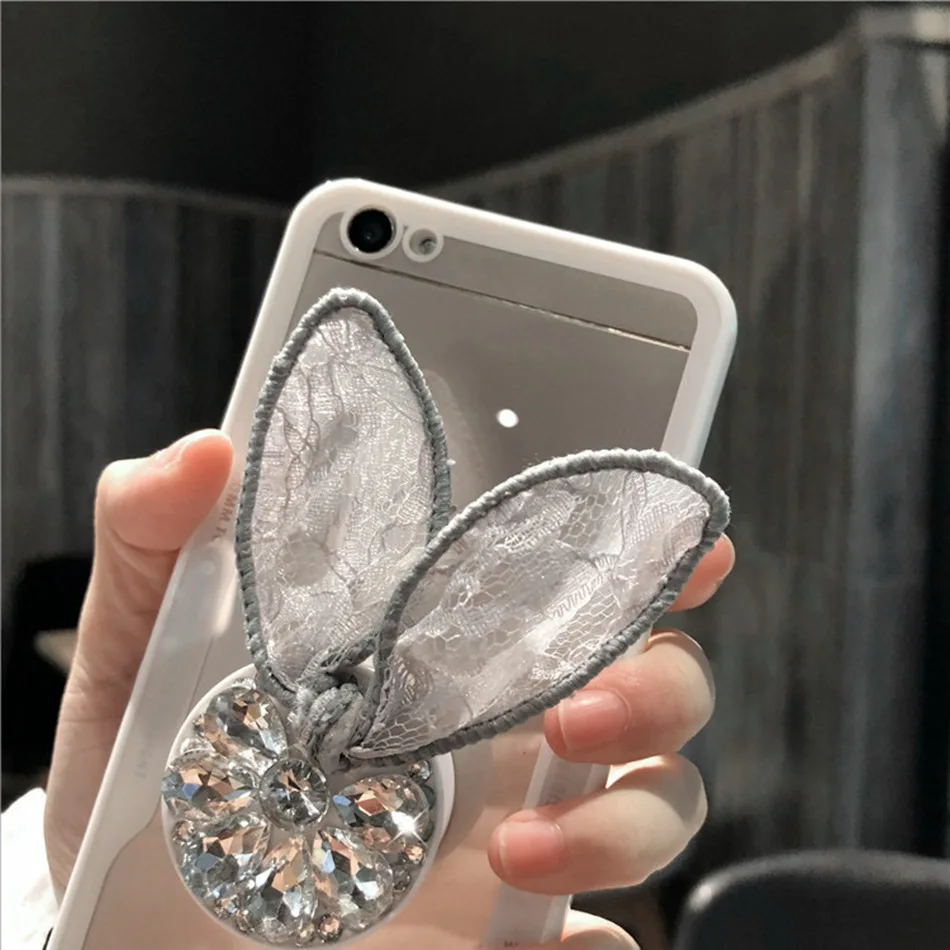 Роскошный Блеск Алмазный Обложка для huawei Honor 8X 10 Lite 7C Y9 2018 случай кружева бант в