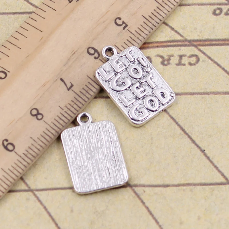15 шт. подвески Let Go God 20x12 мм тибетские Подвески антикварные ювелирные изделия
