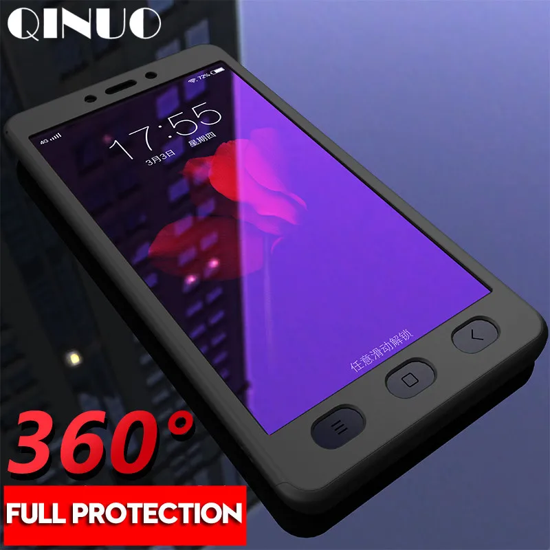 QINUO 360 градусов полный чехол противоударный для Redmi Note 7 2 3 4 5A Max Mix 3S 4A 4X S2 6A Plus со