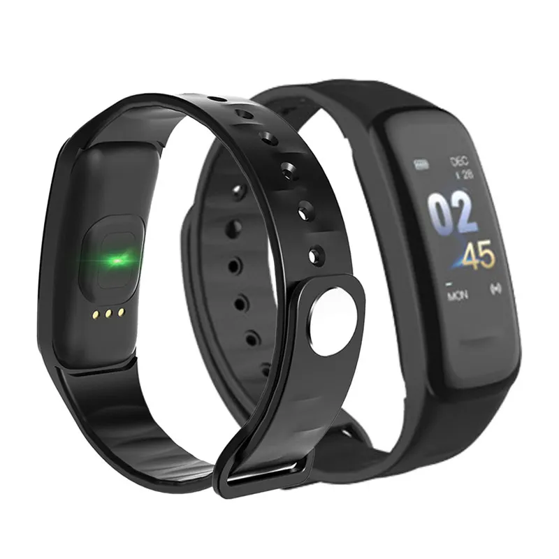 Bluetooth Smart Браслет C1 плюс Цвет Экран Фитнес трекер Водонепроницаемый монитор