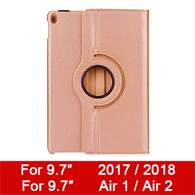 Кожа Smart Cover чехол для Apple iPad Air 2 колесика с камерой низкого давления х 1 5 6 iPad mini 1 2 3 iPad 9,7 5th 6th поколения 360 градусов вращающийся - Цвет: Universal 9.7inch