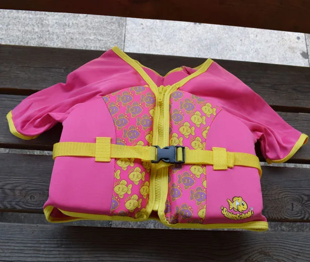 Детский спортивный купальный костюм жилет для плавания с ремнем безопасности