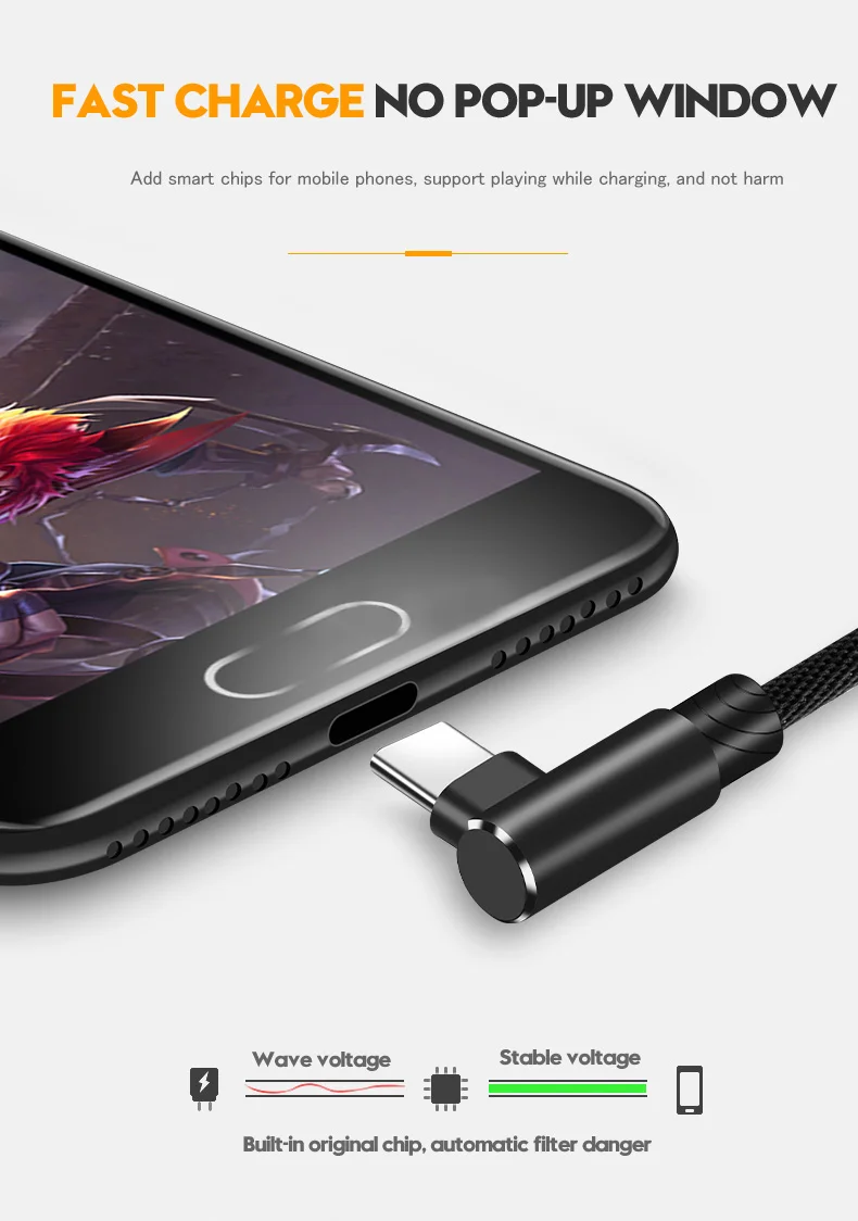 ROMICHW usb type-C кабель 2A кабель для быстрой зарядки для samsung huawei USB C кабель для мобильного телефона usb type-C устройства для Xiaomi Redmi