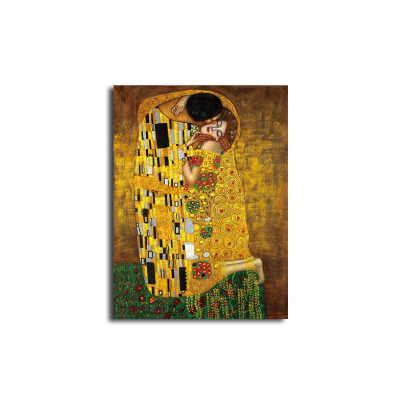 Gustav Klimt Kiss Canvas настенные картины художественные абстрактные на холсте Печать