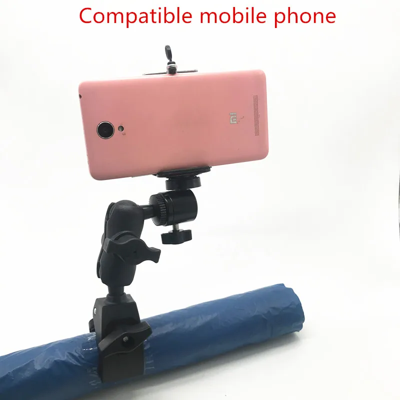 Крепление с зажимом+ двойная розетка+ штатив-адаптер для GoPro видеокамеры, видеокамеры, DV, смартфонов для крепления оперативной памяти