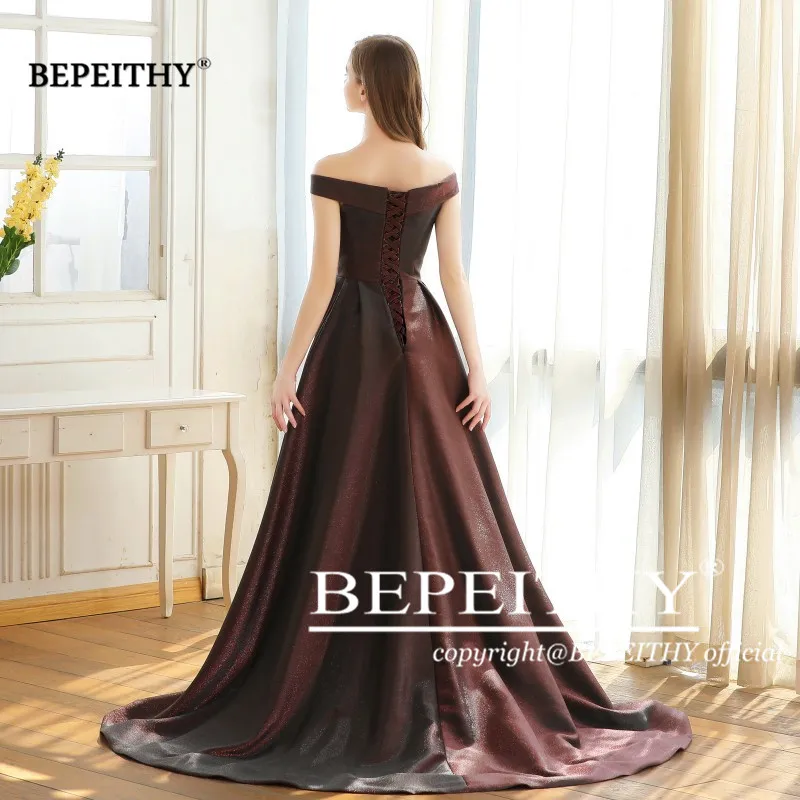 BEPEITHY Abendkleider/длинные платья для выпускного вечера с открытыми плечами высоким