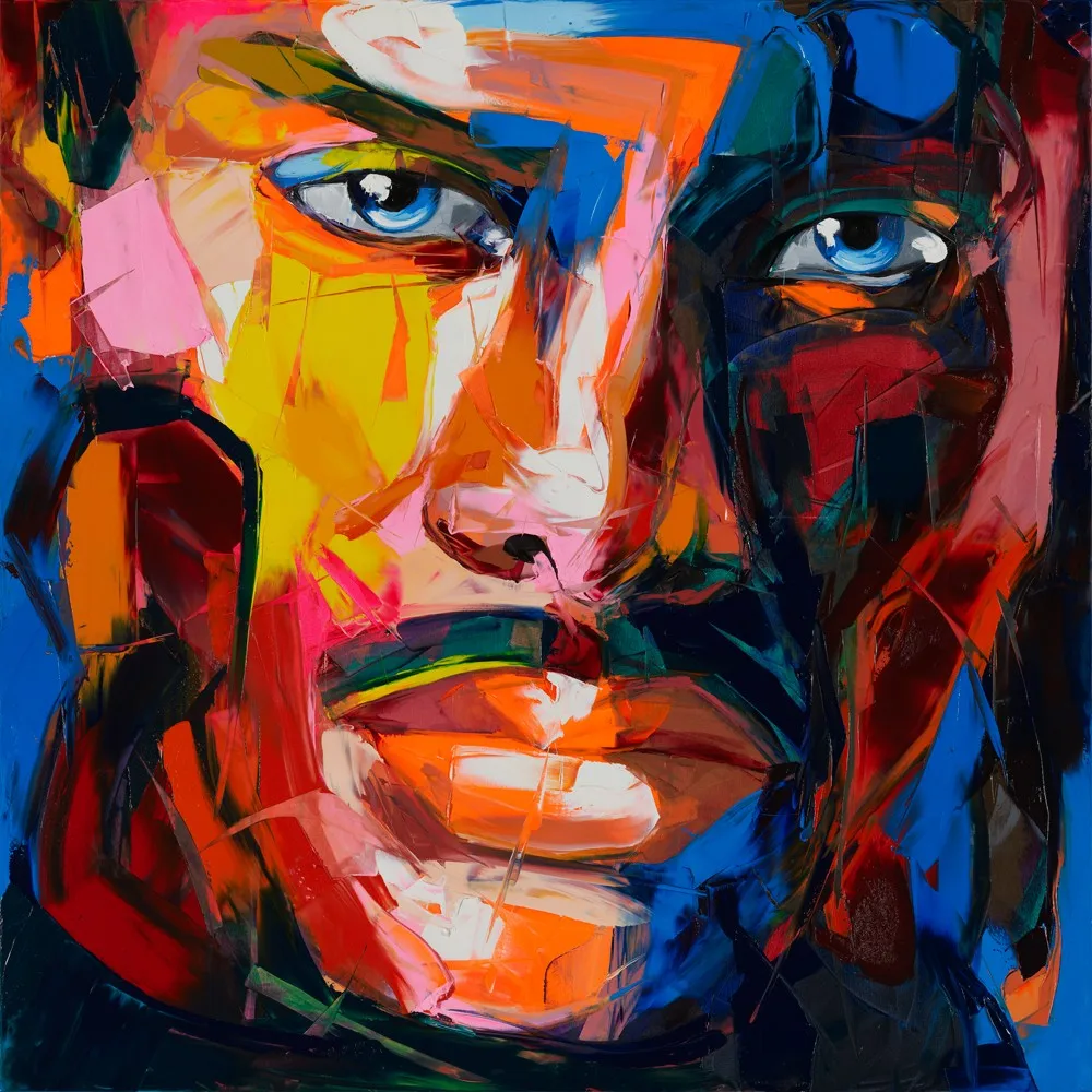 Лицо Франсуаза Nielly поп арт Высокое качество ручная роспись палитра нож украшение