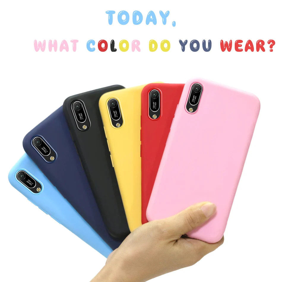 Для Huawei Y6 Pro 2019 чехол конфетный цвет силиконовый для задней панели телефона Y6Pro
