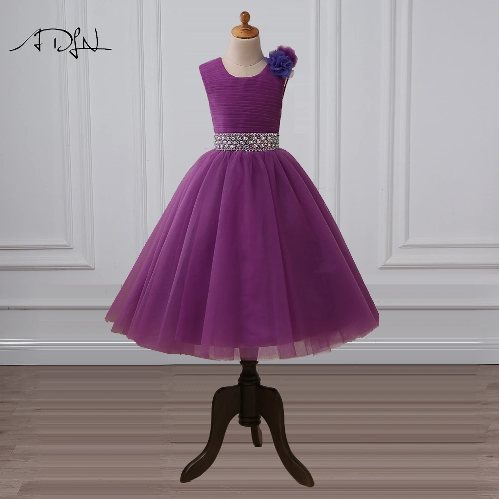 ADLN/фиолетовые платья с цветочным узором для девочек платье в пол трапециевидной