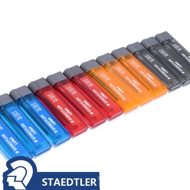 4 трубы Staedtler 2530 Luna механический карандаш свинцовый заправка 0 5/0 7 мм 2B/HB для 7611/7612