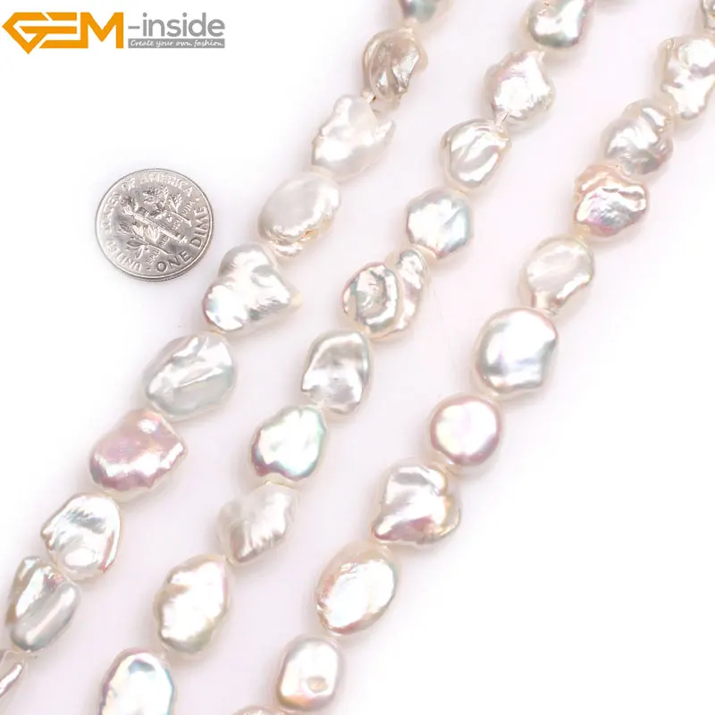 Натуральный белый Бесплатная форма картофеля ядерный Эдисон блеск жемчуг бусины