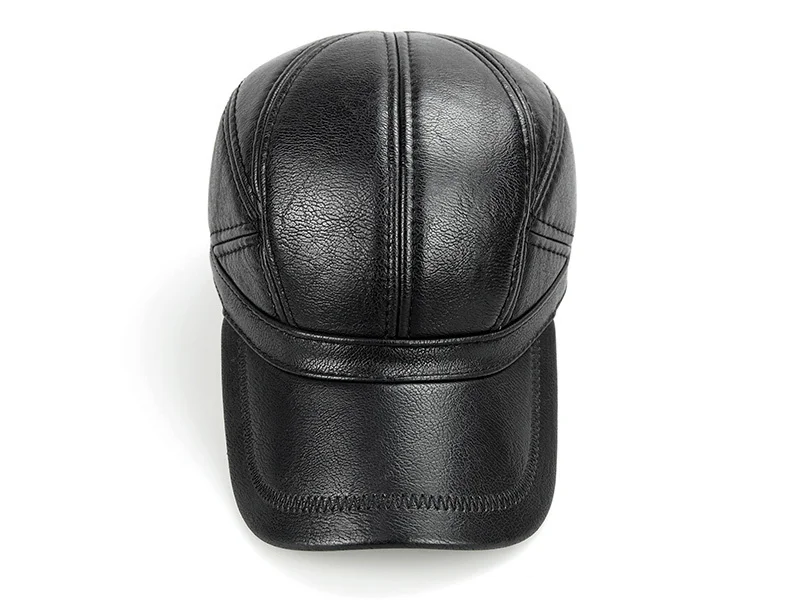Зимние Бейсбол Кепки для Для мужчин кожаные теплые Шапки Casquette Для мужчин Snapback папа шляпа регулируемые хип-хоп Кепки s кости gorras