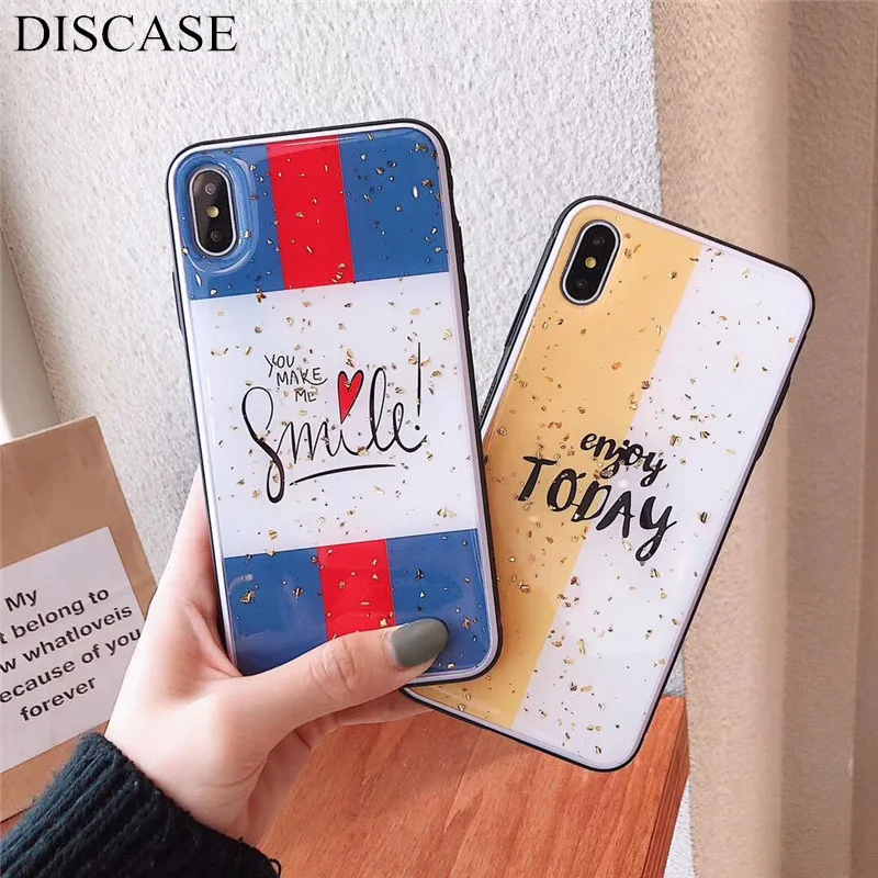 DISCASE INS ветер флэш косметическая пудра эпоксидной золото фольга Чехол для