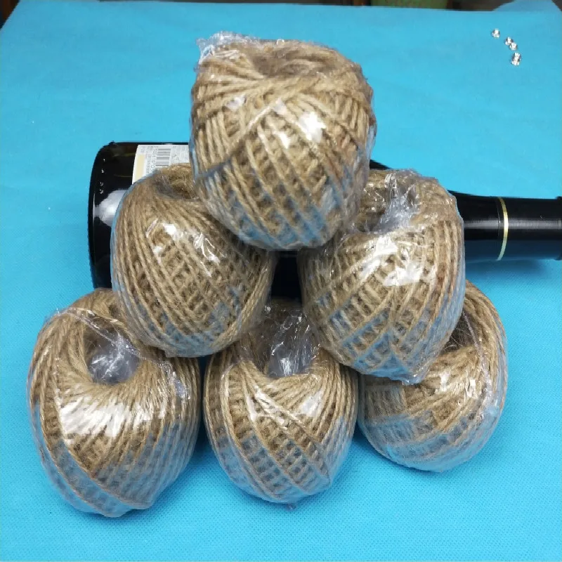 Burlap Jute Twine 50Y Natural Sisal Rope Wedding Decoration Rustic Wrap Gift Packing String Party | Дом и сад