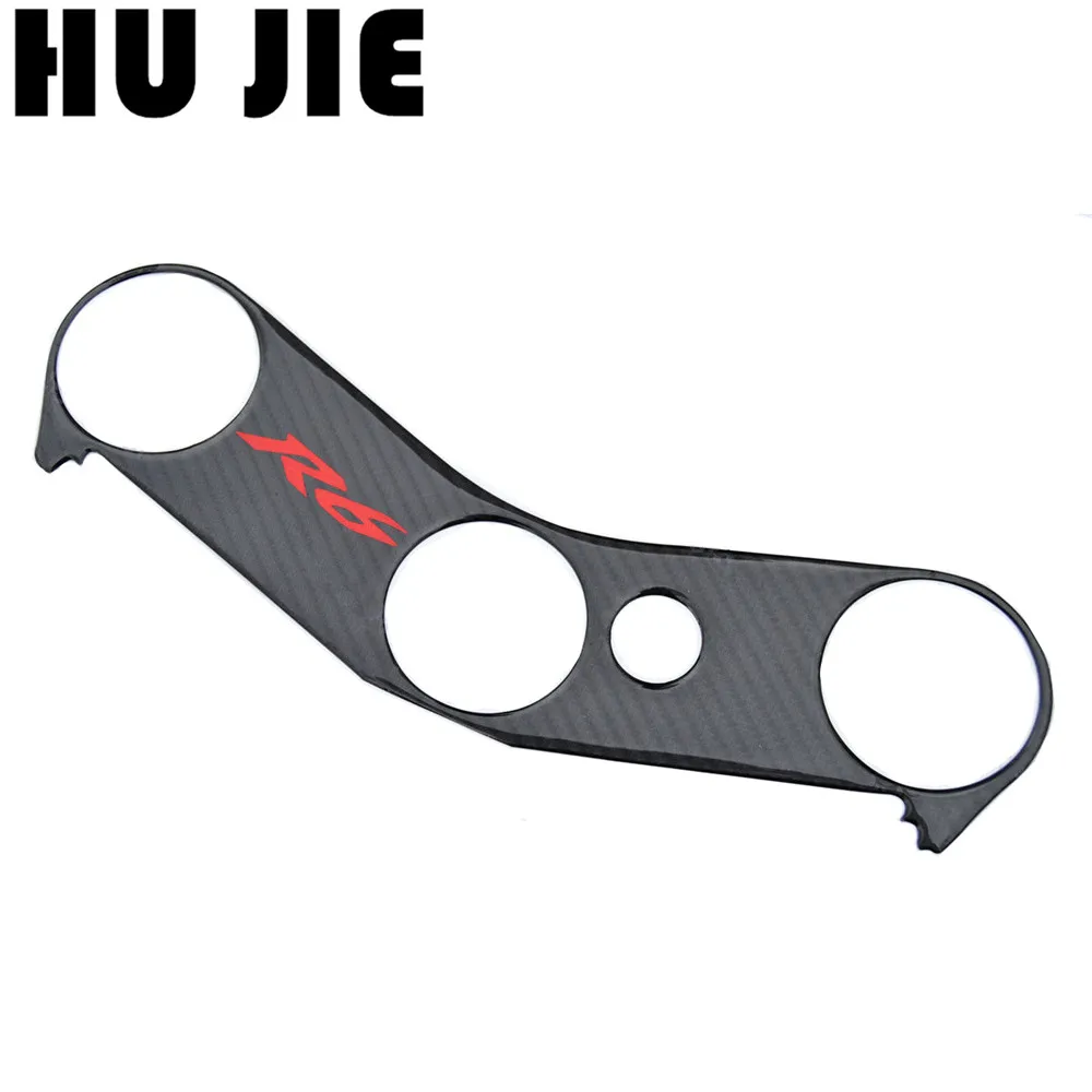 

Carbon Fiber Decal Sticker Pad Triple Tree Top Clamp Upper Front Protector For Yamaha YZF-R6 YZF R6 2006-2010 07 08 09
